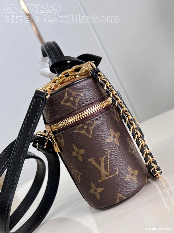 Aaa replica bags 11.5 x 6.5 x CM Pouch-19 Vanity VUITTON Chain LOUIS 0809
